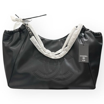 Large Black Silver Modern Chain Hobo Bag | VIP/GWP
