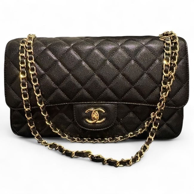 Jumbo Black Quilted Classic Flap Bag | VIP/GWP