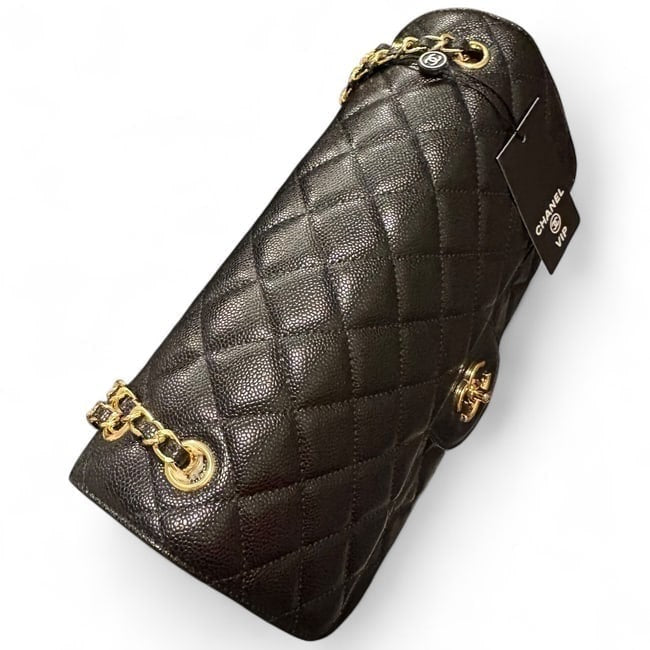 Jumbo Black Quilted Classic Flap Bag | VIP/GWP