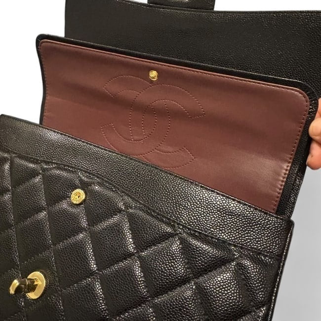 Jumbo Black Quilted Classic Flap Bag | VIP/GWP