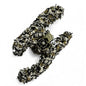 2Pc White Black Tweed Hair Clips Claws | Beaute
