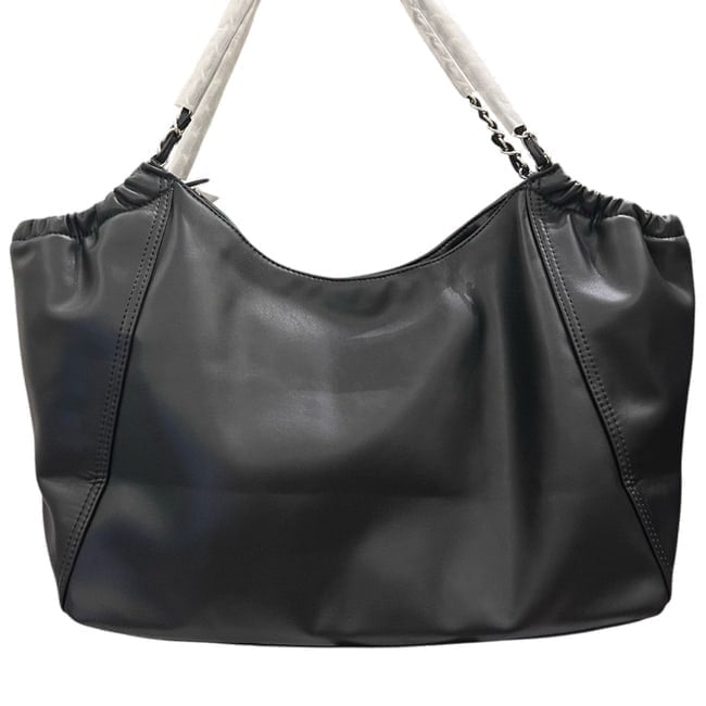 Large Black Silver Modern Chain Hobo Bag | VIP/GWP