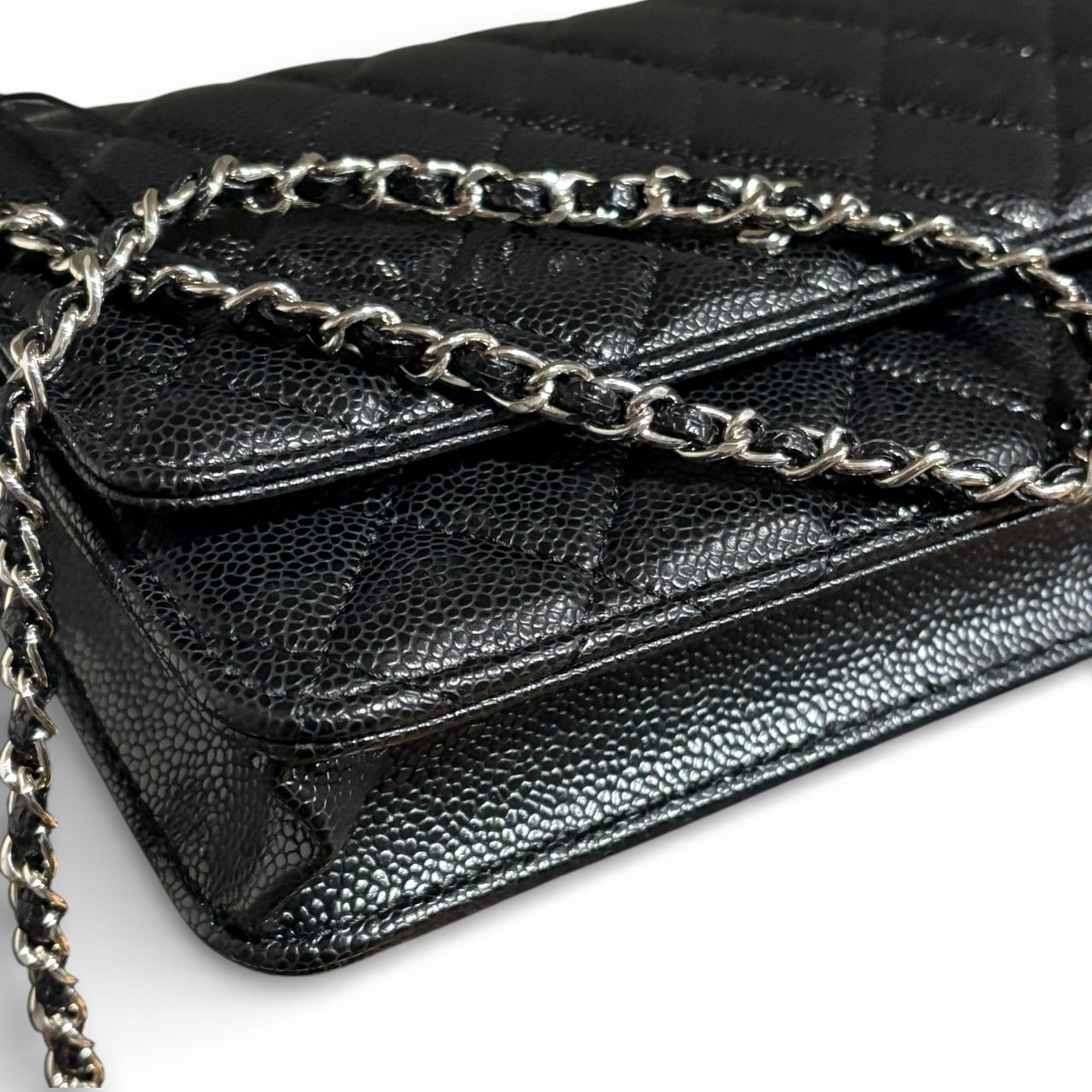 Black Silver Quilted WOC Bag w/ Box | VIP/GWP