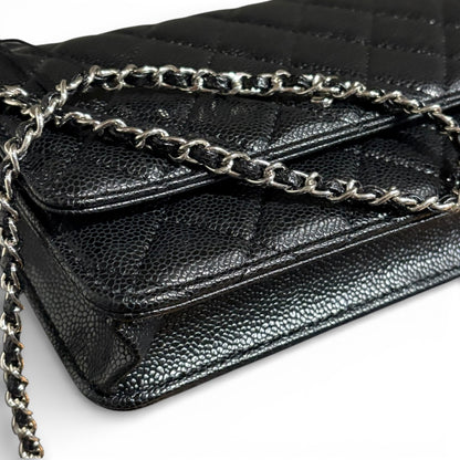Black Silver Quilted WOC Bag w/ Box | VIP/GWP