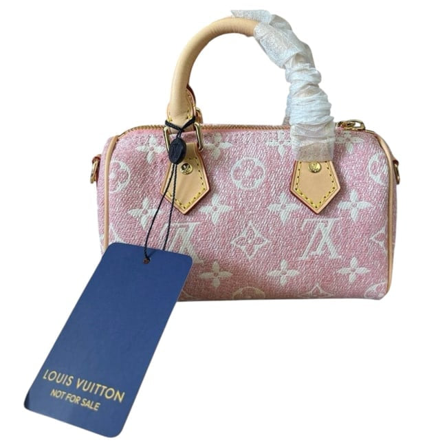 Pink Denim Monogram Nano Speedy Bag w/ Box | VIP/GWP