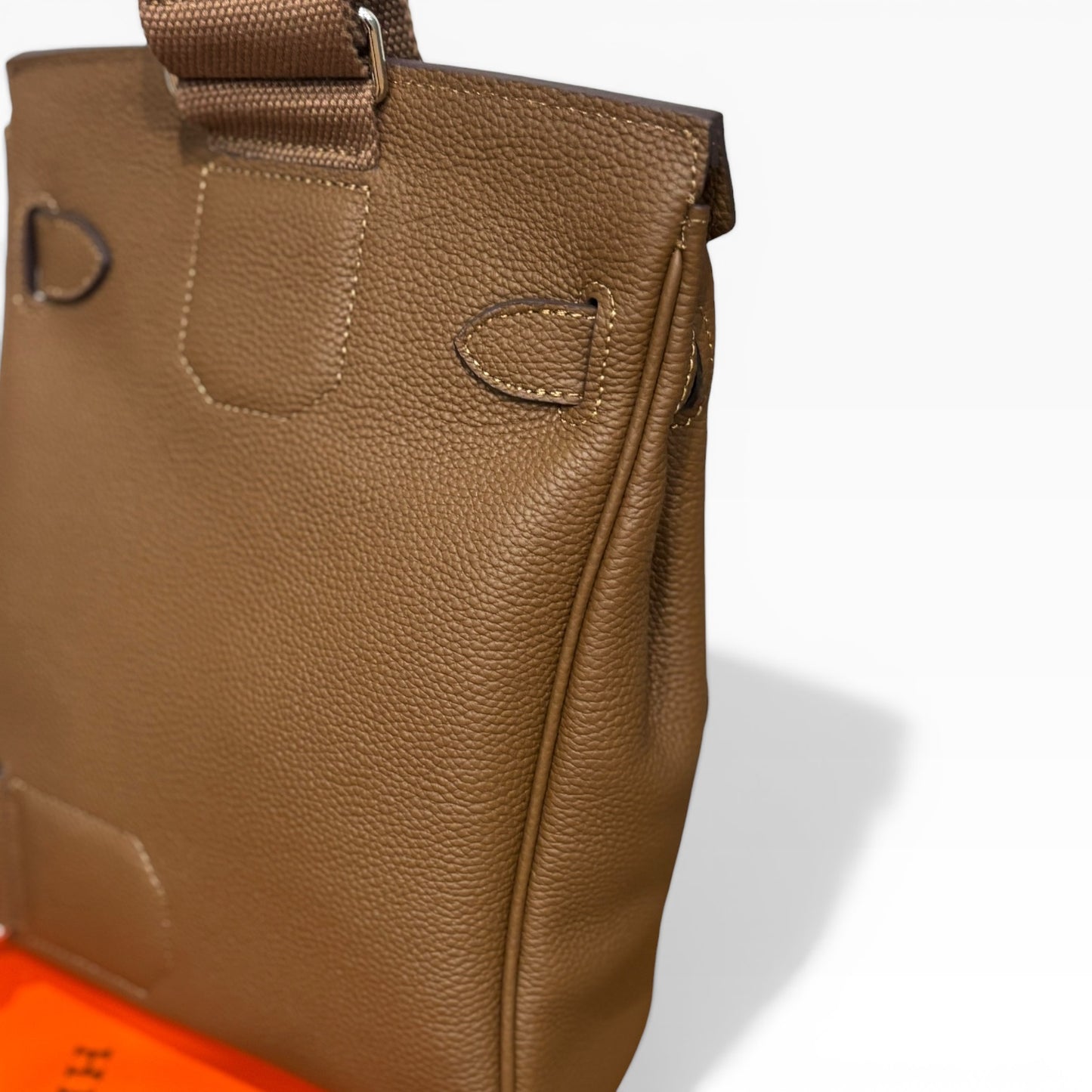 Dark Tan Silver Hac A Dos Bag, Lock & Key | VIP/GWP