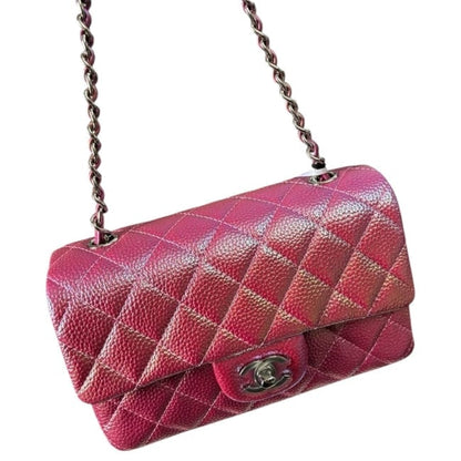 Quilted Hot Pink Mermaid Silver Flap Bag | VIP/GWP