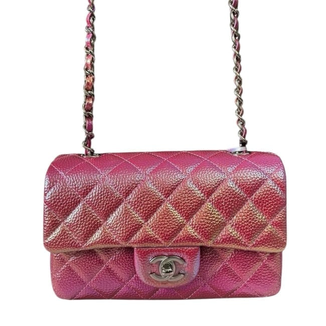 Quilted Hot Pink Mermaid Silver Flap Bag | VIP/GWP