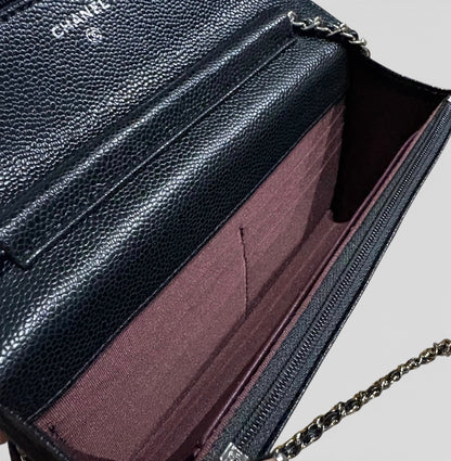 Black Silver Quilted WOC Bag w/ Box | VIP/GWP