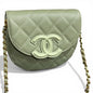 Quilted Seafoam Green Messenger Bag & Dust | VIP/GWP