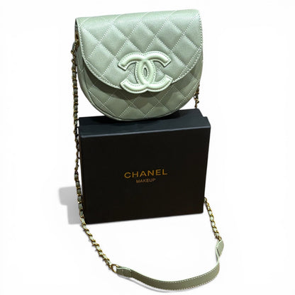 Quilted Seafoam Green Messenger Bag & Dust | VIP/GWP