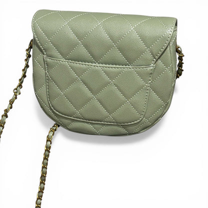 Quilted Seafoam Green Messenger Bag & Dust | VIP/GWP