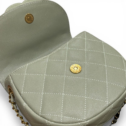 Quilted Seafoam Green Messenger Bag & Dust | VIP/GWP