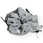 Grey Black Polka Hearts Scrunchy With Bow | Beaute