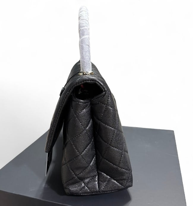 Large Black Quilted CoCo Top Handle Bag | VIP/GWP