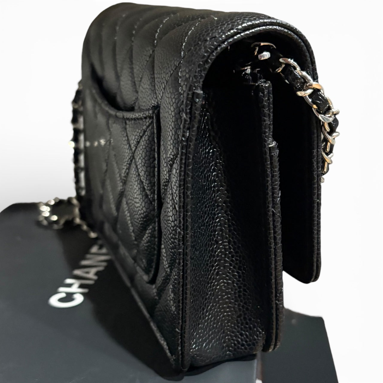 Black Silver Quilted WOC Bag w/ Box | VIP/GWP