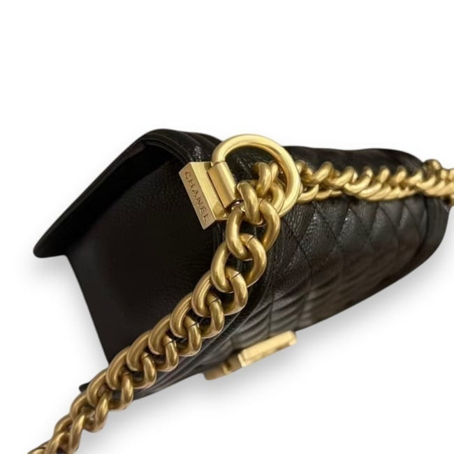 Quilted Black Gold Le Boy Bag w/ Box | VIP/GWP