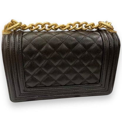 Quilted Black Gold Le Boy Bag w/ Box | VIP/GWP