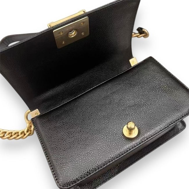 Quilted Black Gold Le Boy Bag w/ Box | VIP/GWP