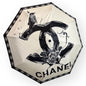 Black White CC Logo Floral Print Umbrella | VIP/GWP