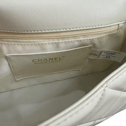 White Quilted Mini Flap Medallion Bag w/ Box | VIP/GWP