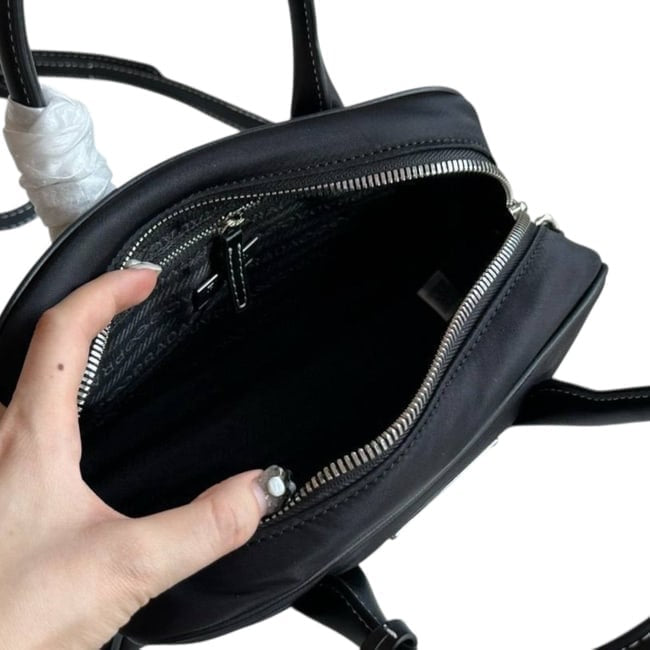Black Silver Mini Boston Bag, Lock Key | VIP/GWP