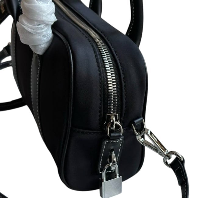 Black Silver Mini Boston Bag, Lock Key | VIP/GWP