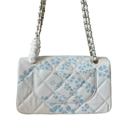 Quilted Reverse Denim Classic Flap Bag w/ Box | VIP/GWP