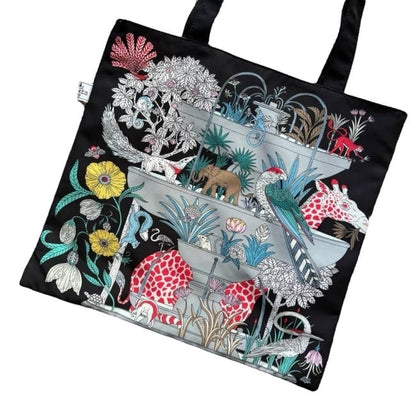 Black Multi Floral Animal Print U.L Tote | VIP/GWP