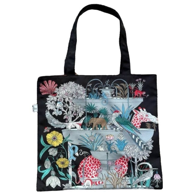 Black Multi Floral Animal Print U.L Tote | VIP/GWP