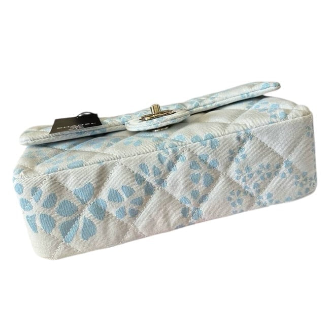 Quilted Reverse Denim Classic Flap Bag w/ Box | VIP/GWP