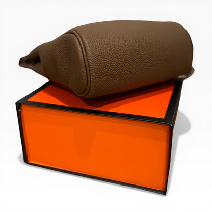 Dark Tan Silver Hac A Dos Bag, Lock & Key | VIP/GWP