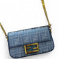 Blue & Gold Sig Print Baguette Bag w/ Box | VIP/GWP