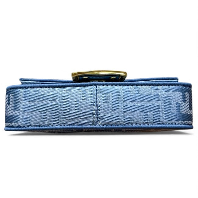 Blue & Gold Sig Print Baguette Bag w/ Box | VIP/GWP