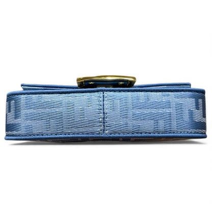 Blue & Gold Sig Print Baguette Bag w/ Box | VIP/GWP