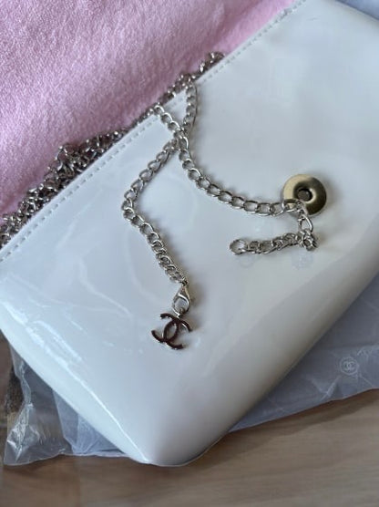 White Pink & Silver Precision Line Front Clutch Bag | VIP/GWP