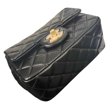 Quilted Black Mini Flap Bag With Gold Ball | VIP/GWP