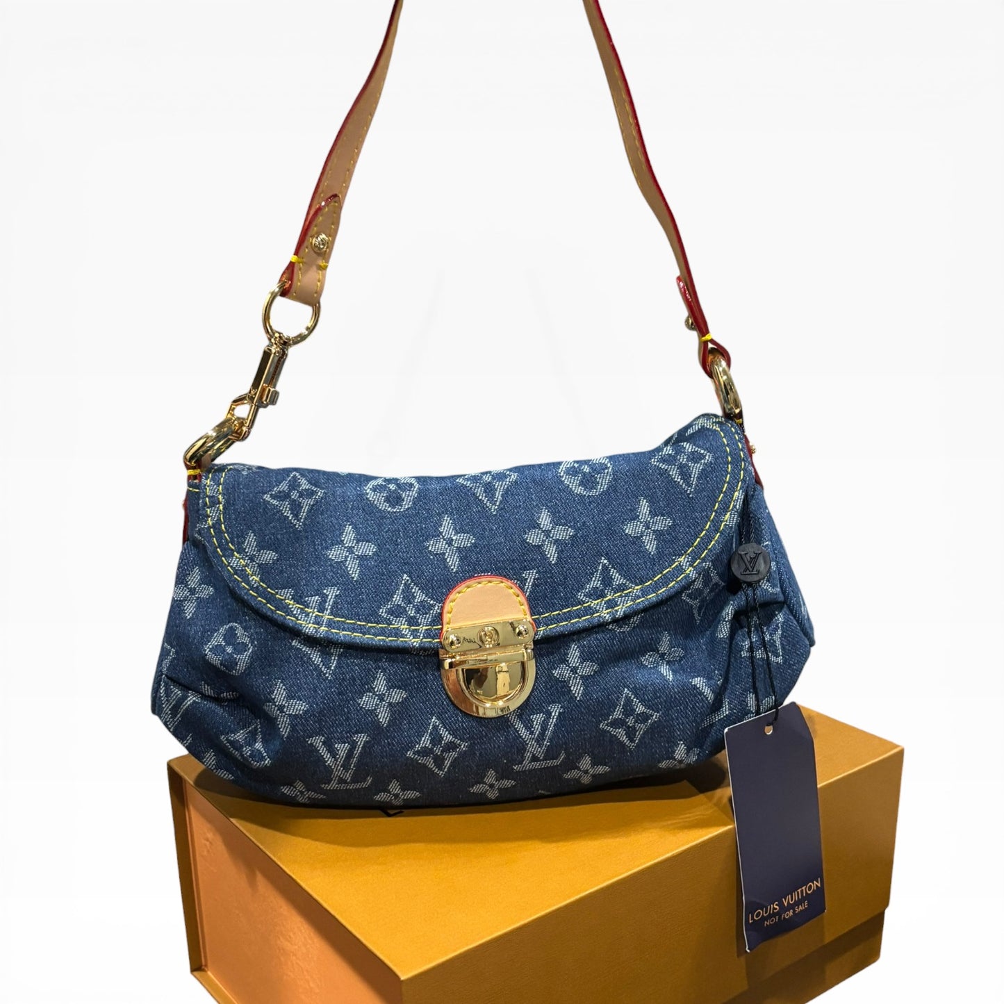Denim Monogram Pleaty Bag w/ Gift Bag | VIP/GWP