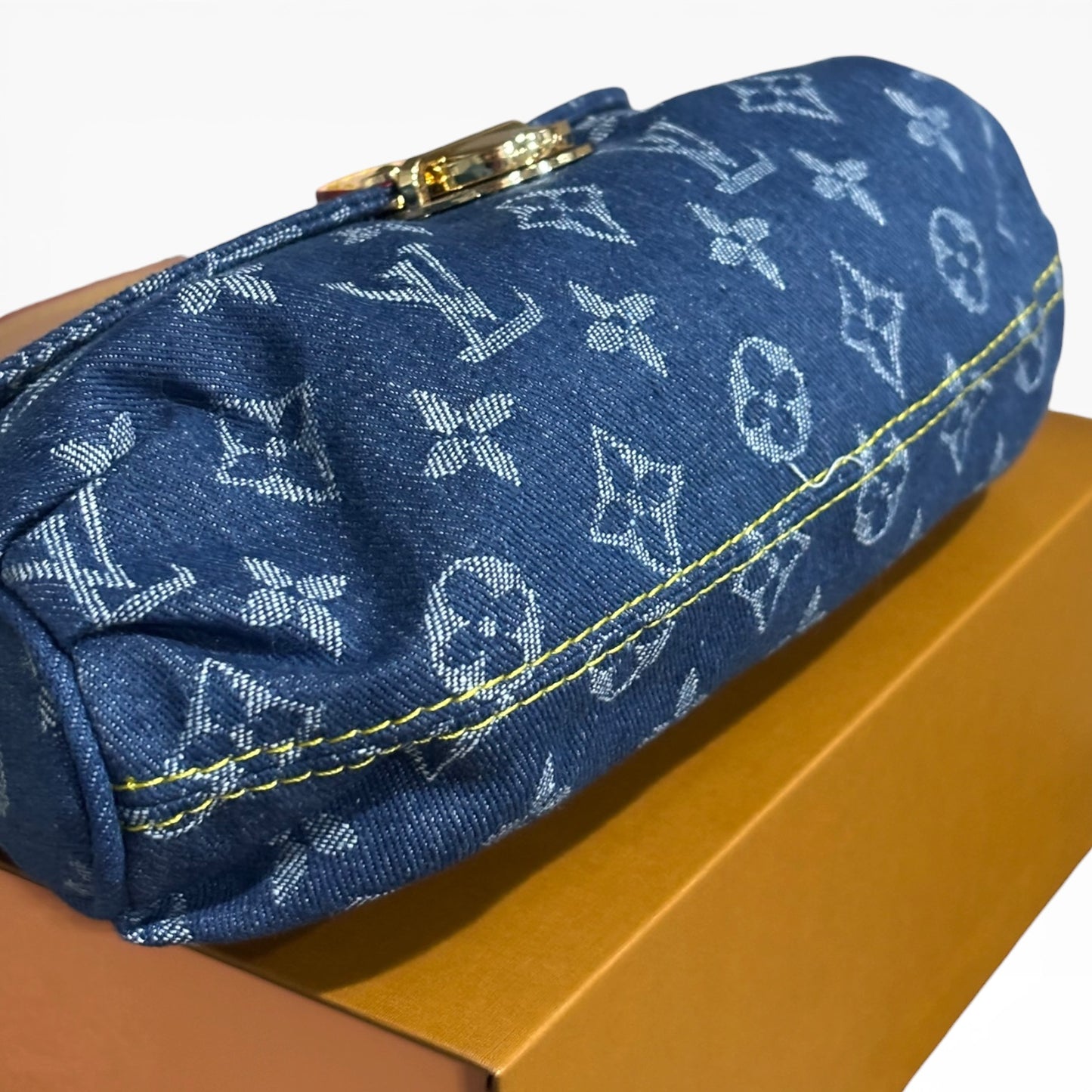 Denim Monogram Pleaty Bag w/ Gift Bag | VIP/GWP