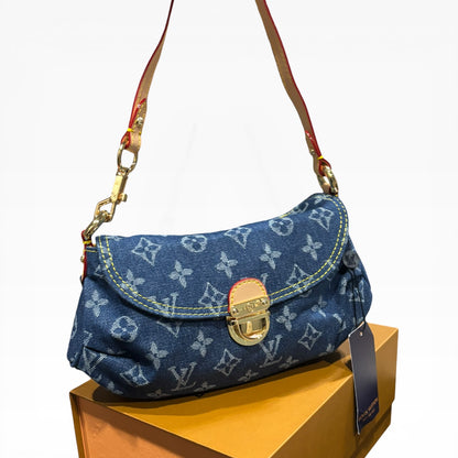 Denim Monogram Pleaty Bag w/ Gift Bag | VIP/GWP