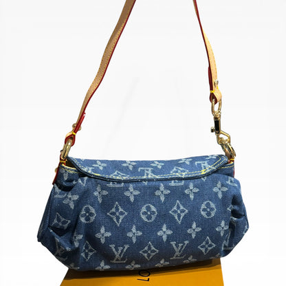 Denim Monogram Pleaty Bag w/ Gift Bag | VIP/GWP