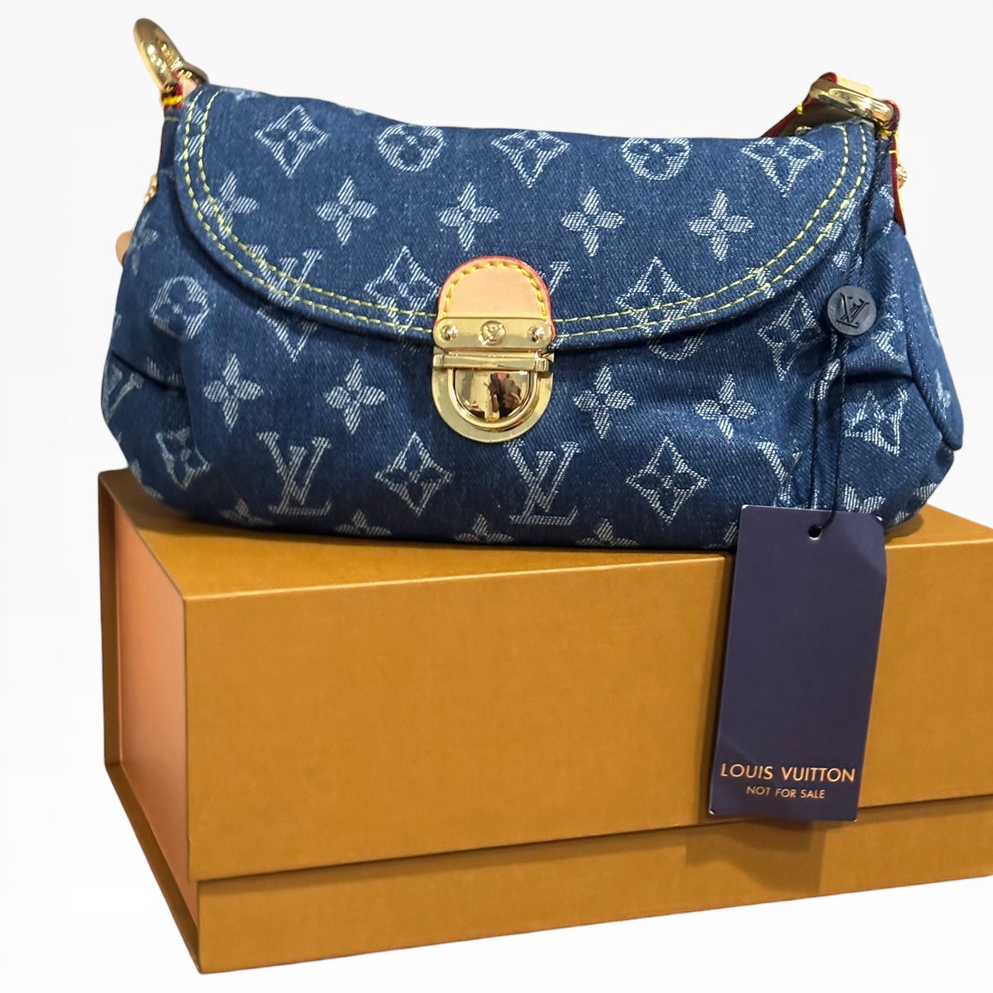 Denim Monogram Pleaty Bag w/ Gift Bag | VIP/GWP