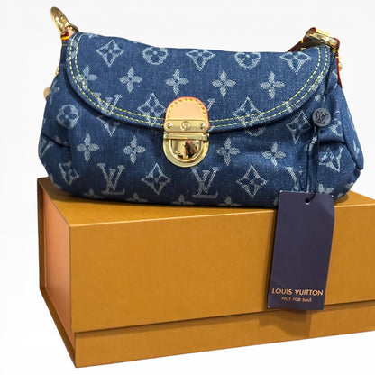 Denim Monogram Pleaty Bag w/ Gift Bag | VIP/GWP