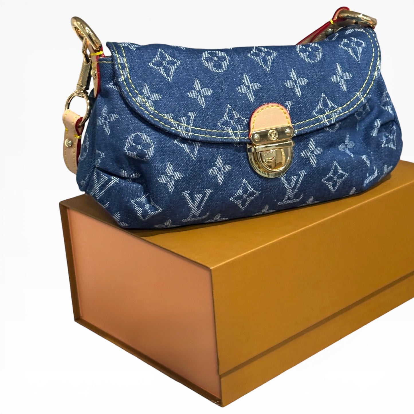 Denim Monogram Pleaty Bag w/ Gift Bag | VIP/GWP