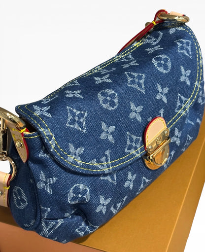 Denim Monogram Pleaty Bag w/ Gift Bag | VIP/GWP