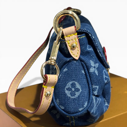 Denim Monogram Pleaty Bag w/ Gift Bag | VIP/GWP
