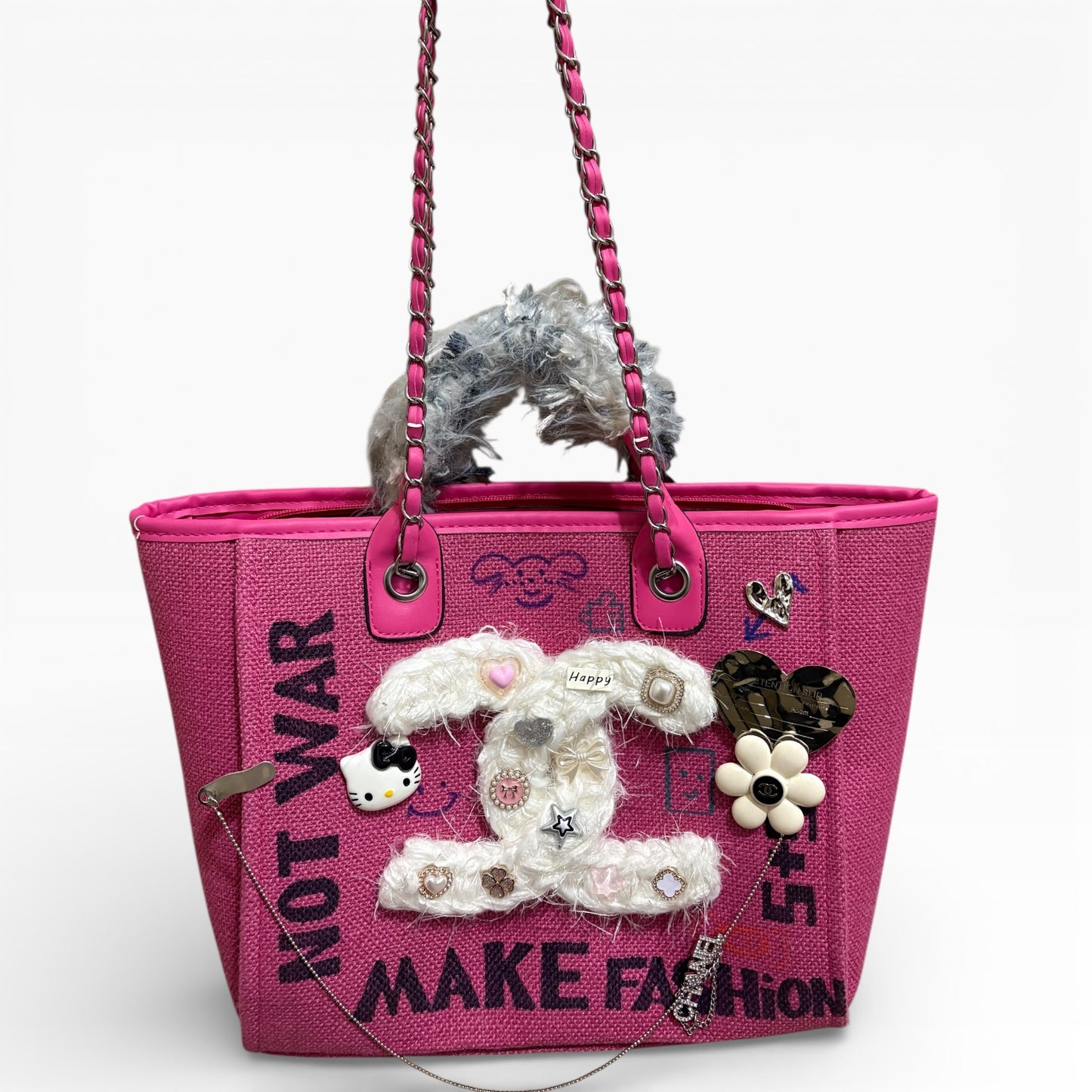 Hot Pink Decorative Deauville Tote | VIP/GWP