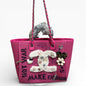 Hot Pink Decorative Deauville Tote | VIP/GWP