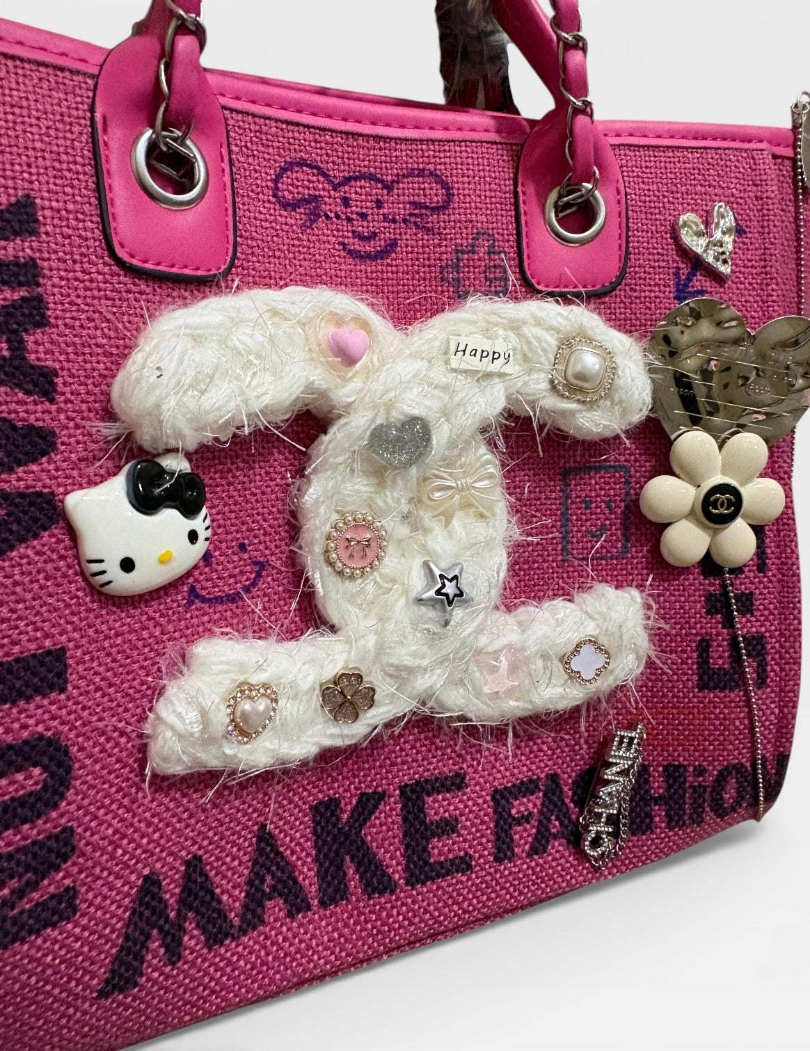 Hot Pink Decorative Deauville Tote | VIP/GWP