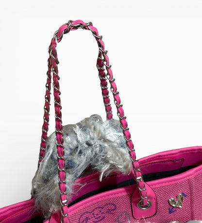 Hot Pink Decorative Deauville Tote | VIP/GWP